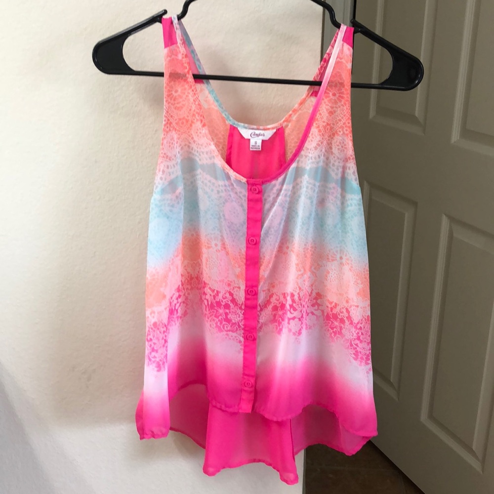 Sheer bright color tank